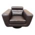 Modern Style Brown Faux Leather Cube Swivel Chair. Original Price: $1,800