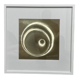Gold Spiral Art Work, Framed + Matted