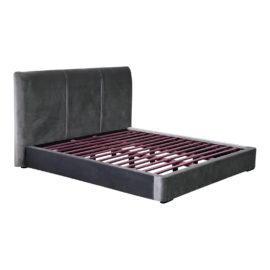NEW California King Saatva Lucerne Graphite Vintage Velvet Bed Frame. Original Price: $2,195