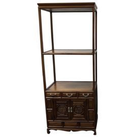 Vintage Chinoiserie Etagere Bookcase