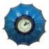 Antique German Blue Glass Umbrella Mantle Clock