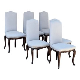 Henredon French Provincial Style Dining Chairs, a Set of Six