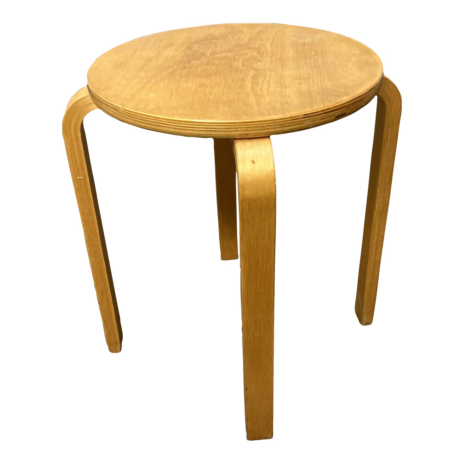 Mid 20th Century Artek Alvar Aalto Model E60 Stool Oak + Birch