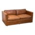 Vintage Marco Fine Furniture Pfister Cognac Leather Loveseat