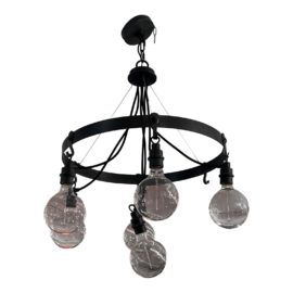 Randall Six Light Bronze Finish Iron Chandelier