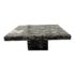 Stone International Custom Beveled Top Marble Pedestal Coffee Table
