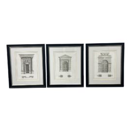 One Kings Lane Architectural Prints Framed Prints, Set of 3. Original Price: $600