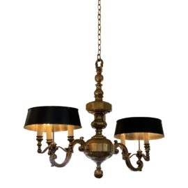 Chapman Large Vintage Bouillotte Double Chandelier