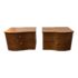 Post Modern Italian Cherry Wood Nightstands, a Pair