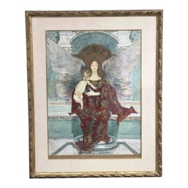 Albert Beck Wenzell's Madonna and Child, Signed + Framed
