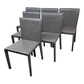 Room & Board Maria Yee Leather Chairs - Set of Six. Original Price: $1,794