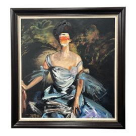 Frans Smit Contemporary Artwork Replica of Sargent's Mrs. John Widener Portrait, 2012. Original Price: $3,500
