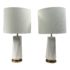 West Elm Faceted Porcelain Table Lamps, a Pair
