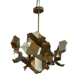 Vermont Modern Cumulus Adjustable Chandelier in Gold Finish. Original Price: $1,850
