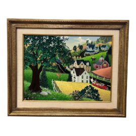 Robert LoGrippo 'Valley Life ' Custom Framed Reproduction