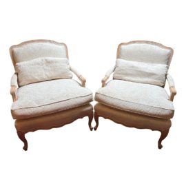 Sam Moore Furniture Custom Bereger Chairs, a Pair. Original Price: $2,460