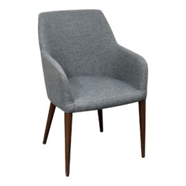 Article Furniture Walnut & Gravel Gray Fabric Chair. Original Price: $300