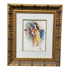 Itzchak Tarkay 'Offer and Acceptance'; Certificate of Authenticity. Original Price: $4,300