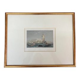 Vintage Engraving of Rhodes, Greece, Joseph Mallard William Turner