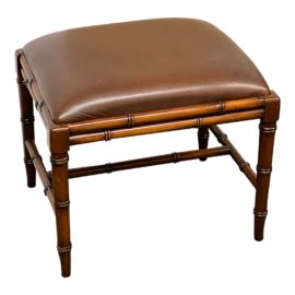 Rustic Home Decor Tampa Faux Bamboo + Leather Stool. Original Price: $925