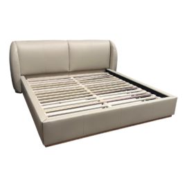 NEW Custom Design Eastern King Tuscan Leather Bed Frame. Original Price: $5,675