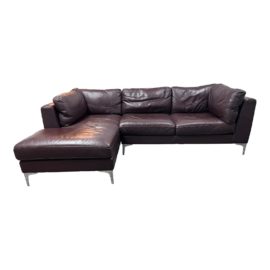Design Within Reach American Leather Brown Sectional Sofa. Original Price: $6,310