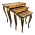 1960s Italian Golden Nesting Tables, Set of Three