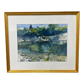 Richard Grosvenor's 'New Green Bridge' Watercolor Painting