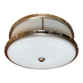 Manka Lavery Opal Glass Flush Mount Light Fixture. Original Price: $459