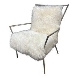 Restoration Hardware Khan Tibetan Lambs Wool Chair. Original Price: $2,700