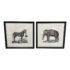 Engraved Star Press Prints of Elephant + Zebra, Set. Original Price: $1,600