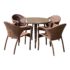 Dedon Richard Frinier Tango Outdoor Table + Four Armchairs Set. Original Price: $5,330