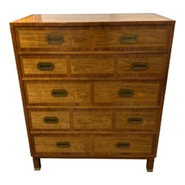 Baker Furniture From Milling Road Mid Century Modern Highboy Campaign Dresser