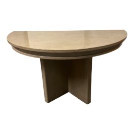 Thomas Fetherston Glossy Maple Lacquered Demilune Table