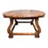 18th Century Colonial Reconstructed Round Wood Table + Drawer. Original Price: $6,750