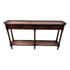 Theodore Alexander the Louis XVI Leather Console Table. Original Price: $4,066