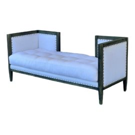 C & K Decor Dixon Linen Settee. Original Price: $3,800