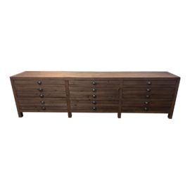 Restoration Hardware Printmaker’s Antiqued Pine Media Console. Original Price: $3,300