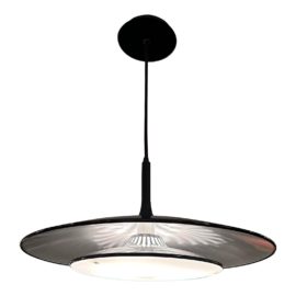Robert Abbey Axiom Pendant Ceiling Light in Gloss Black. Original Price: $900