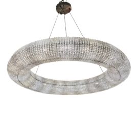 Restoration Hardware Crystal Halo Clear Round Led Chandelier . Original Price: $10,870