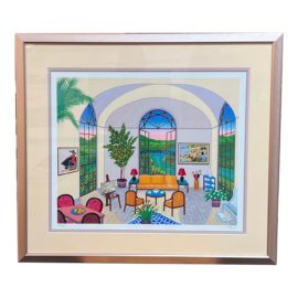 Francois "Fanch" Ledan Interior With Toulouse Lautred Ltd Edition Lithograph 244/350