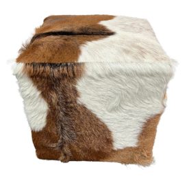 Contemporary Hair-On-Hide Ottoman