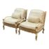 Sherrill Furniture Custom Crackle Finish Bergere Chairs, a Pair