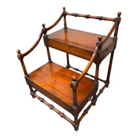 Vintage Faux Bamboo Library Steps