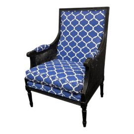 Vintage Custom Caned Arm Chair