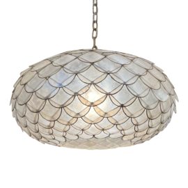 Serena & Lily Scalloped Capiz Shell Pendant. Original Price: $698