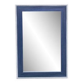 Blue Nautical/Coastal Rope Frame Mirror