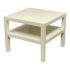 Contemporary White Side/End Dual Level Table