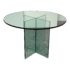Post Modern Round Glass Dining Table