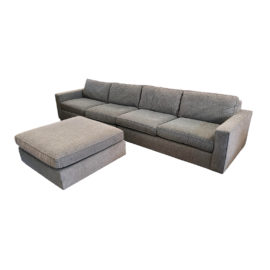 Mitchell Gold & Bob Williams Two Piece XL Sofa + Ottoman / Sectional
